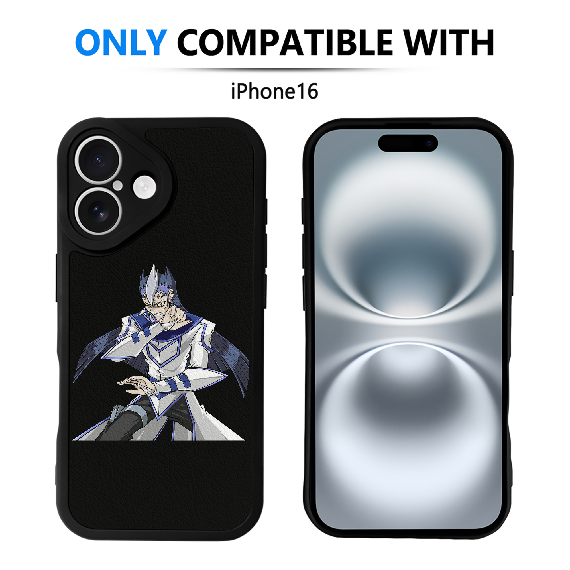 （画像用） 遊☆戯☆王 Yu-Gi-Oh! 【iPhone 16シリーズ対応】シリコンスマホケース（レザー調） 材質：シリコン